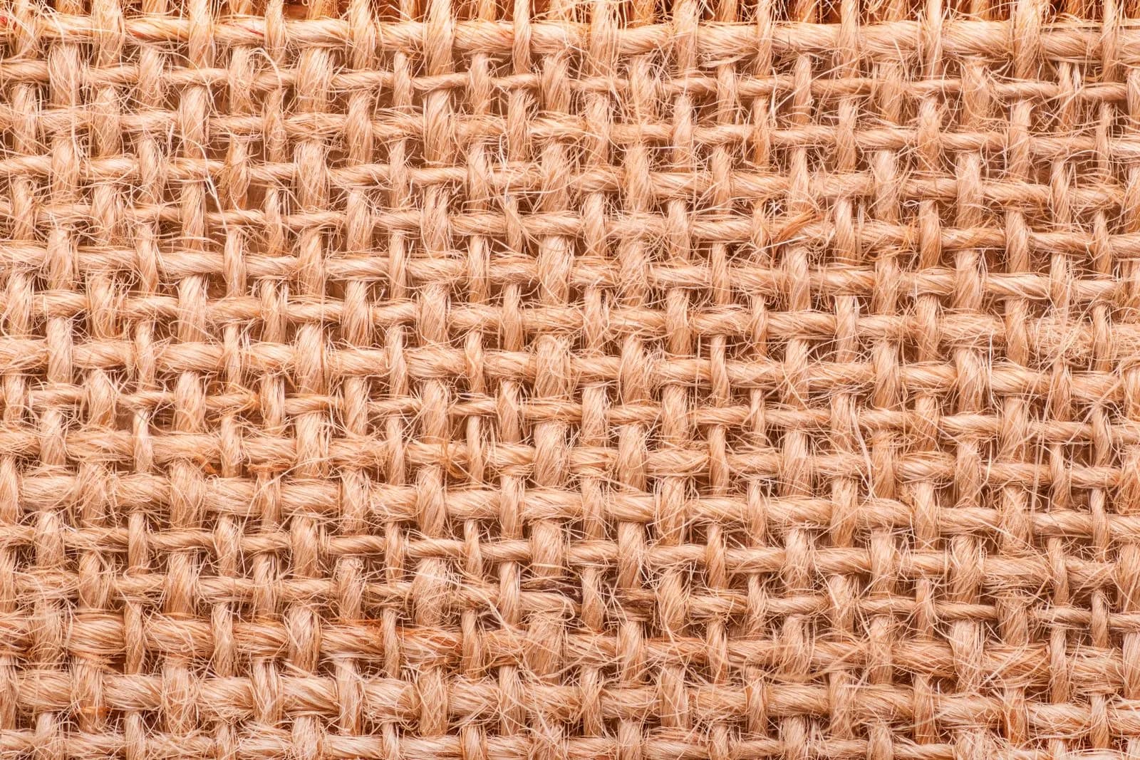 Close-up of open-weave jute hessian cloth